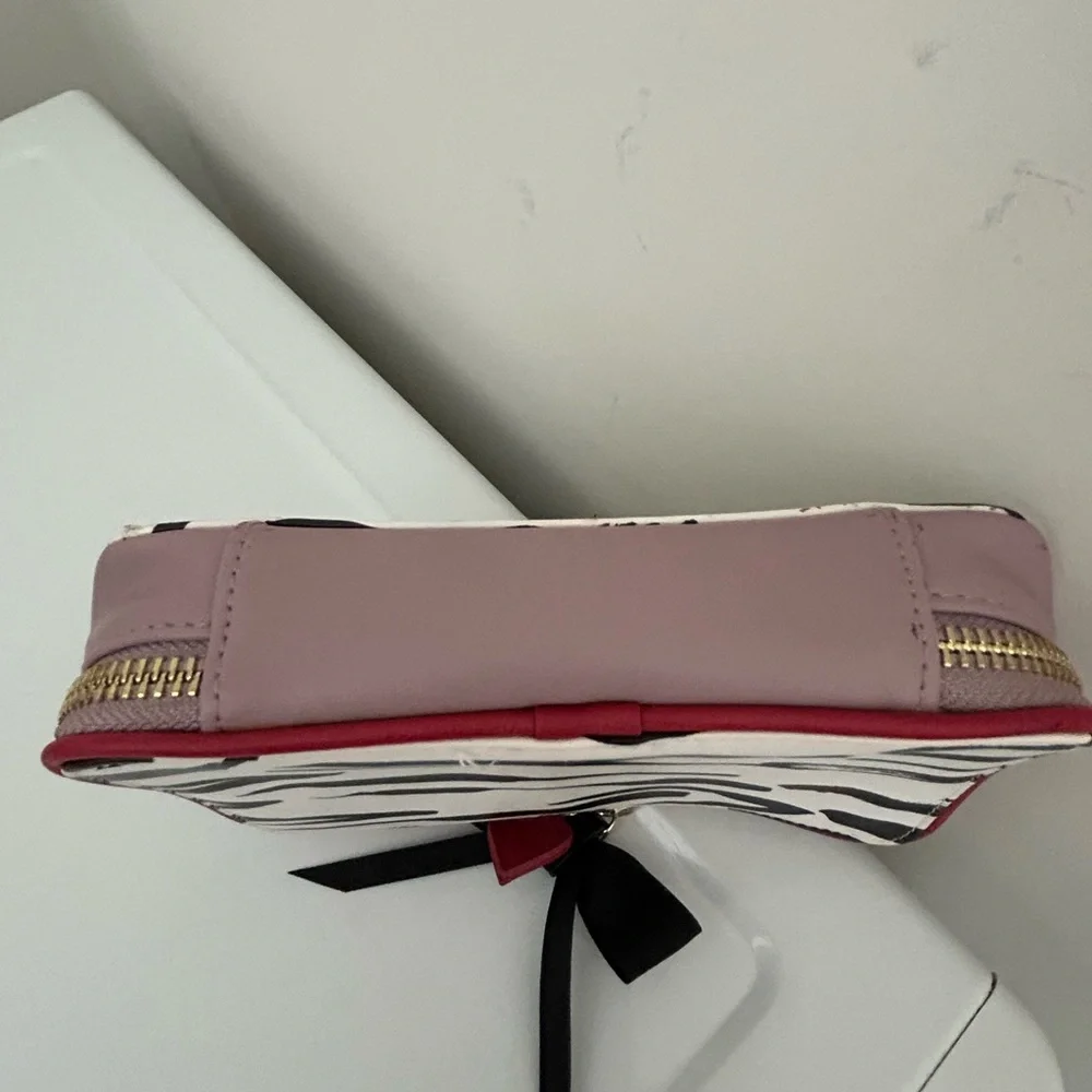 Trish McEvoy Zebra Print Makeup Pouch White Black